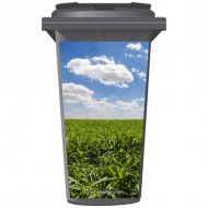 Clouds Of A Corn Field Wheelie Bin Sticker Panel